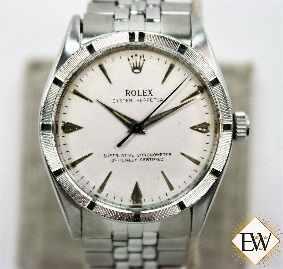 Serviced Vintage Steel Turned Bezel Rolex Oyster Perpetual Ref 6569 Ju ...