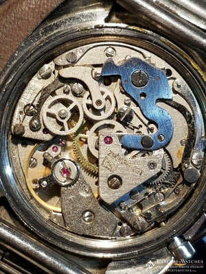 Serviced Vintage Zodiac Chronograph Cushion Watch Valjoux 7734 Poor Man Bracelet - Zodiac Wristwatches