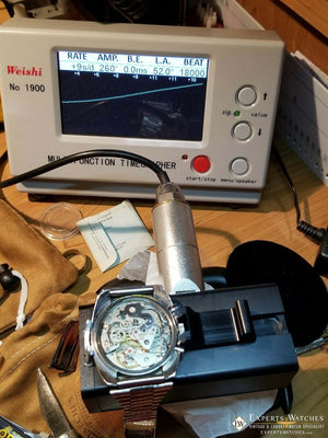 Serviced Vintage Zodiac Chronograph Cushion Watch Valjoux 7734 Poor Man Bracelet - Zodiac Wristwatches