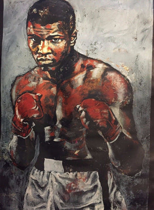 Muhammad Ali with Stephen Holland Signed Giclee on canvas Joe Namath - Stephen Holland Other Autographed Boxing Items