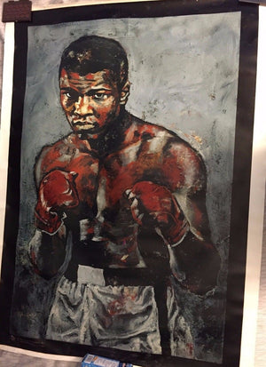 Muhammad Ali with Stephen Holland Signed Giclee on canvas Joe Namath - Stephen Holland Other Autographed Boxing Items