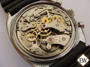 1960's Vintage Regency Chronograph Landeron 248 Sunburst Blue Panda Racing Watch - Regency Wristwatches