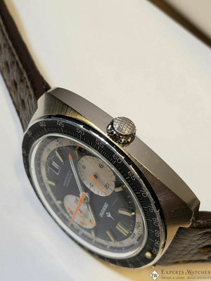 Serviced Vintage ChronoSport Chronograph Automatic Calibre 12 11 Orange Autavias - ChronoSport Wristwatches