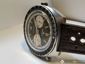 Serviced Vintage ChronoSport Chronograph Automatic Calibre 12 11 Orange Autavias - ChronoSport Wristwatches