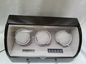 Triple Watch Winder Wood w/LCD Dispaly w/Japanese Motors 3 winder plus 4 Holder