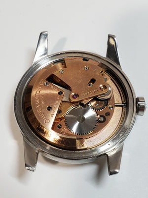 Vintage 1953 Omega SeaMaster C2577 Pie Pan Watch  Box & Papers Cal 351 Automatic