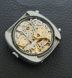 Vintage 1970's Sidney Chronograph Calibre 12 Date Silverstone Panda Chronomatic