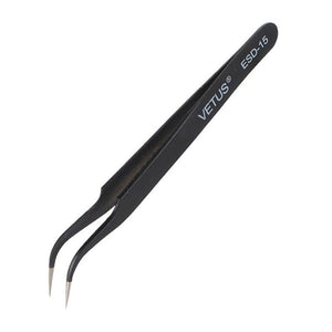 Black Stainless Steel Safe Anti - static Tweezers for Watch Maintenance or Repair - Experts Watches Watch Tools