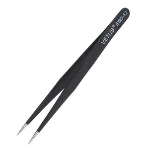 Black Stainless Steel Safe Anti - static Tweezers for Watch Maintenance or Repair - Experts Watches Watch Tools