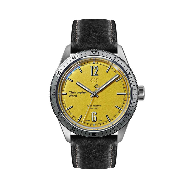 NEW Christopher Ward Watch C65 Trident 316L Limited Edition Yellow Warranty