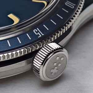 New Christopher Ward C65 Trident Diver Vintage Style Blue Dial Watch 41MM Steel