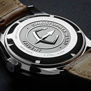 New Christopher Ward C65 Trident Diver Vintage Style Blue Dial Watch 41MM Oak