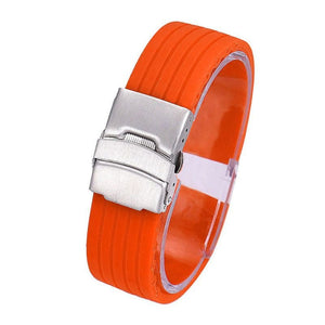 Diving Silicone Rubber Watch Strap With Deployment Buckle 20 MM - Experts Watches Watch Strap