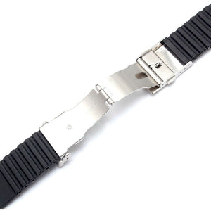 Diving Silicone Rubber Watch Strap With Deployment Buckle 20 MM - Experts Watches Watch Strap