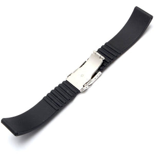 Diving Silicone Rubber Watch Strap With Deployment Buckle 20 MM - Experts Watches Watch Strap