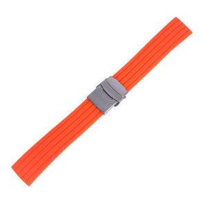 Diving Silicone Rubber Watch Strap With Deployment Buckle 20 MM - Experts Watches Watch Strap