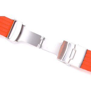 Diving Silicone Rubber Watch Strap With Deployment Buckle 20 MM - Experts Watches Watch Strap