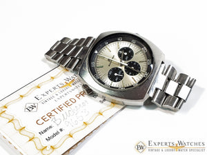 Serviced Vintage 1970s Bucherer Chronograph Panda 9653 Diving Soccer Timer Watch