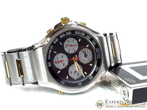 NOS YEMA Seiko FlyGraf Pilot Chronograph Alarm Watch YM063 7T34 Box Paper