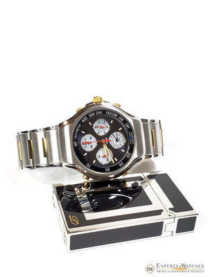 NOS YEMA Seiko FlyGraf Pilot Chronograph Alarm Watch YM063 7T34 Box Paper