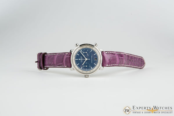 Serviced Vintage 1970's Hamilton Chrono-Matic Chronograph Date Blue Cal 11 Watch