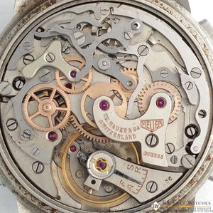 1940's Vintage Heuer 2543 Chronograph Valjoux 72C Triple Date Day Pre-Carrera