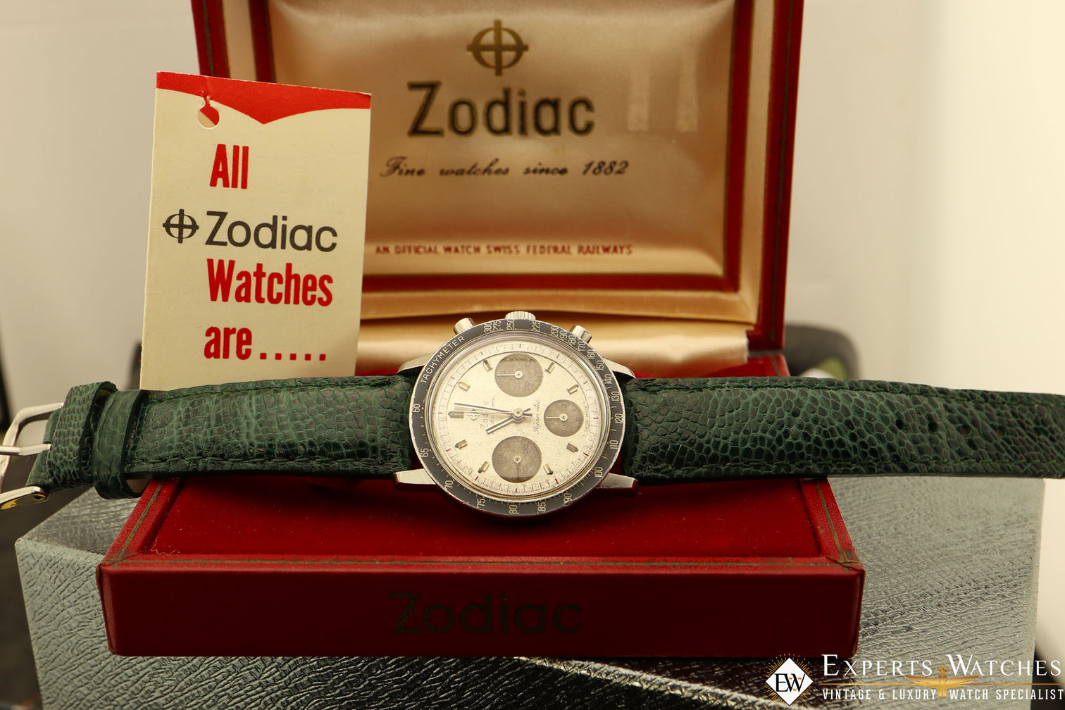 1960's Serviced Vintage Zodiac Chronograph ZodiaChron Valjoux 72 Herm