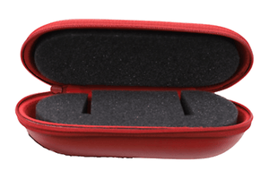 Experts Watches - 2 Watch Boxes Travel Service Case with Foam Inserts Zipper Red - Experts Watches - Experts Watches