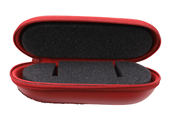 Experts Watches - 2 Watch Boxes Travel Service Case with Foam Inserts Zipper Red - Experts Watches - Experts Watches