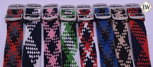 Experts Watches 22 mm 24 mm Perlon Watch Strap Braided Nylon Band Vintage Colors - Experts Watches Watch Strap
