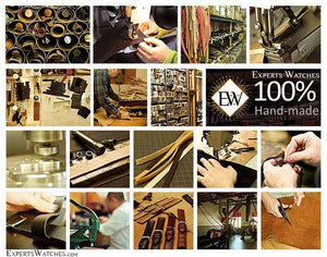 ExpertsWatches Hand Made Premium Leather Stitched Vintage Watch Strap Band 20 mm - Experts Watches