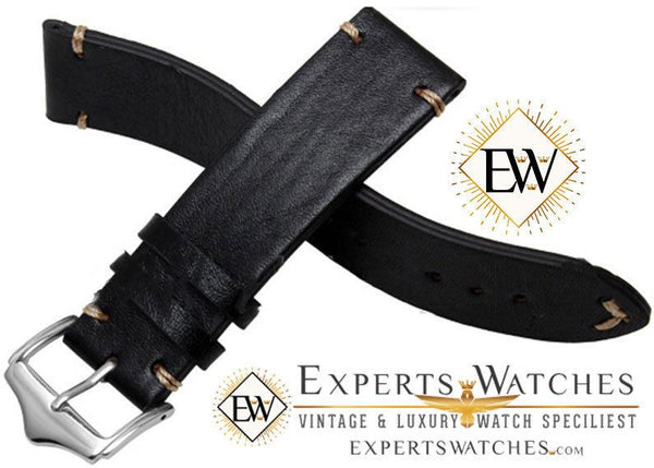 ExpertsWatches Hand Made Premium Leather Stitched Vintage Watch Strap Band 20 mm - Experts Watches
