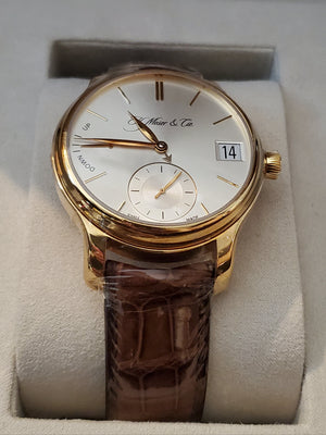 H Moser Cie Endeavour Perpetual Calendar 18K Rose Gold 7 Day Power Watch 
