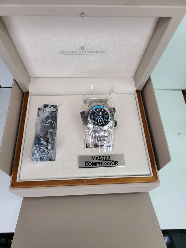 JAEGER LeCOULTRE Master Compressor Titanium Diving PRO Geographic GMT Watch 46mm - Experts Watches