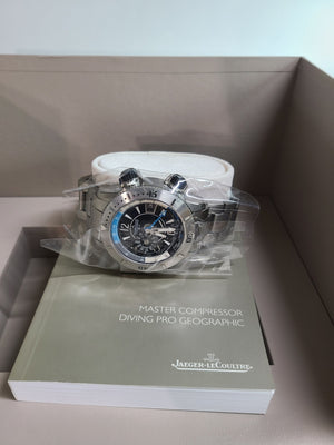 JAEGER LeCOULTRE Master Compressor Titanium Diving PRO Geographic GMT Watch 46mm - Experts Watches