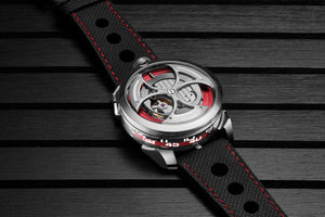 New M.A.D.1 Edition 1 Red by MB&F Automatic Steel Mens 42mm Strap MAD Watch - Experts Watches
