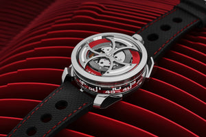 New M.A.D.1 Edition 1 Red by MB&F Automatic Steel Mens 42mm Strap MAD Watch - Experts Watches