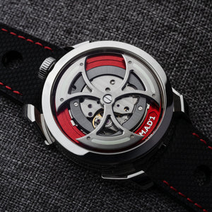 New M.A.D.1 Edition 1 Red by MB&F Automatic Steel Mens 42mm Strap MAD Watch - Experts Watches