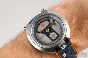 Serviced BULOVA BULLHEAD Parking Meter Chronograph Automatic Cal 12 1973 Watch - Experts Watches - Bulova