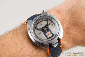Serviced BULOVA BULLHEAD Parking Meter Chronograph Automatic Cal 12 1973 Watch - Experts Watches - Bulova