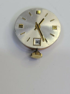 Vintage ETA Cal 2551 Watch Movement same Tissot 746 blank dial & Crown Swiss - Experts Watches