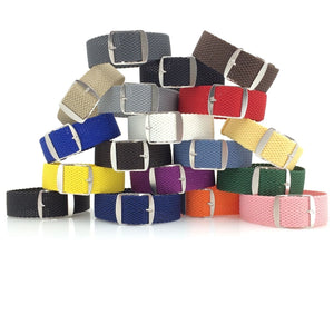 Vintage Style Perlon Watch Strap Braided Nylon Band Colors - 16mm 18mm 20mm 22mm - Experts Watches Watch Strap