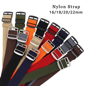Vintage Style Perlon Watch Strap Braided Nylon Band Colors - 16mm 18mm 20mm 22mm - Experts Watches Watch Strap