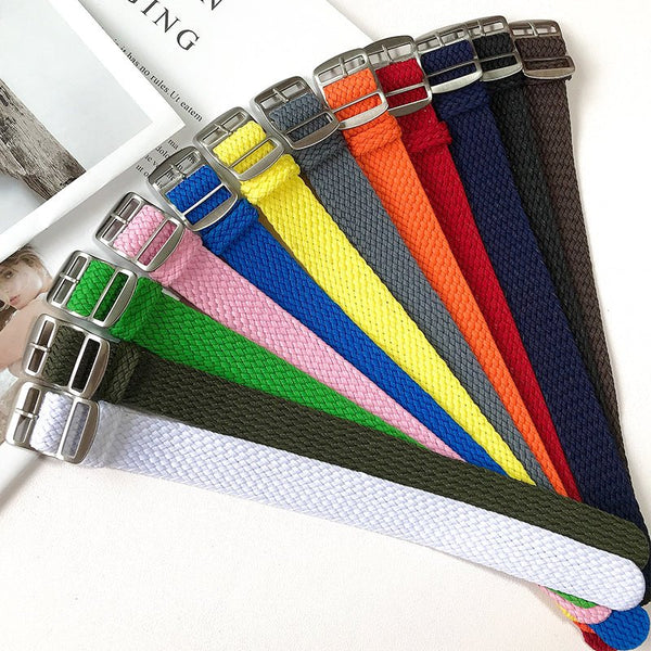 Vintage Style 18mm 20mm Perlon Watch Strap Braided Nylon Band Colors Super EW - Experts Watches