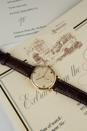 Vintage 1942 Patek Philippe Tear Drop 1509 Calatrava 18K Yellow Gold W/ Extract