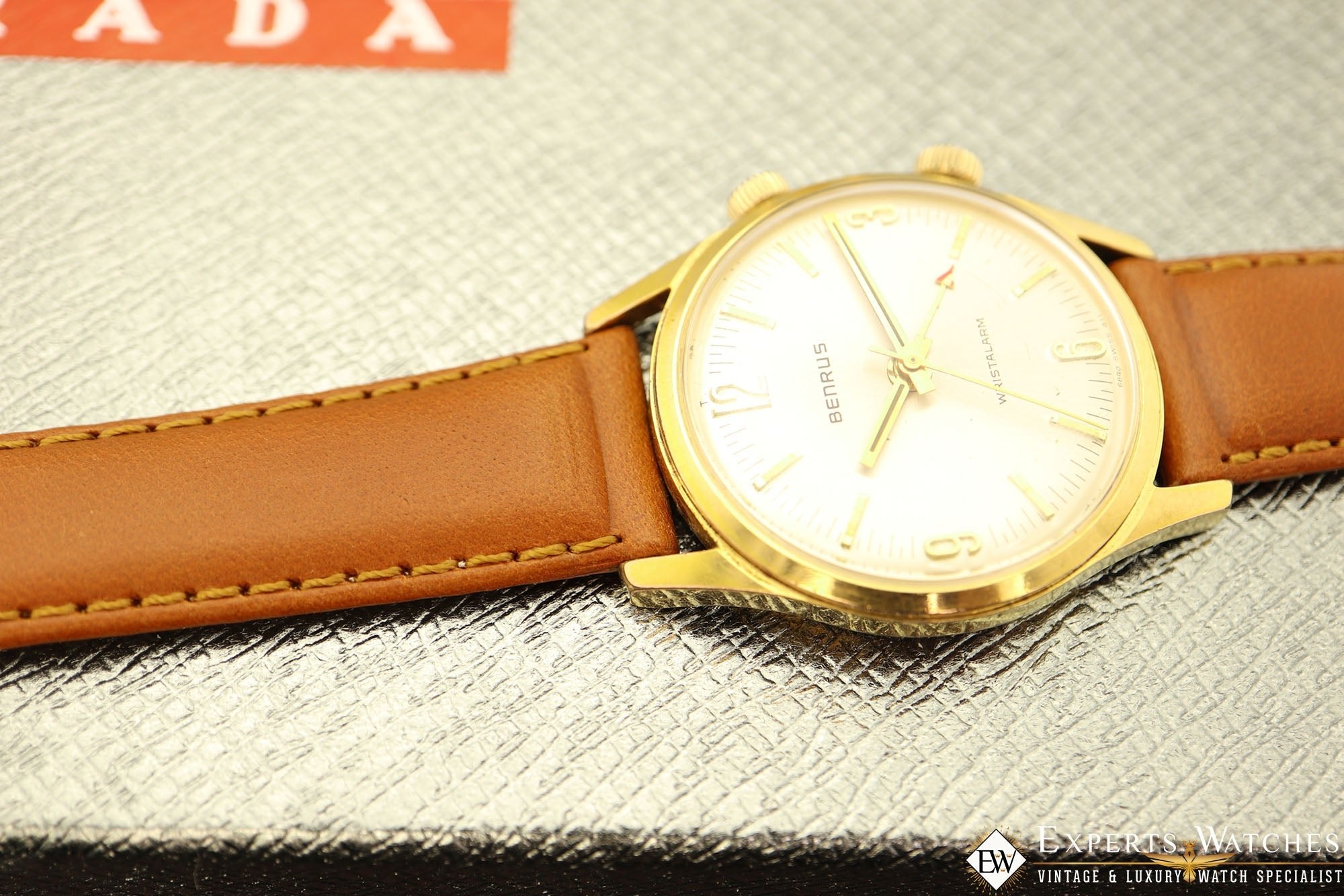 1960 s Vintage Serviced Benrus Wrist Alarm Manual Gold Fill SunBurst D Experts Watches