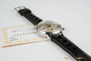 Serviced 1940's Vintage Heuer 2447 Chronograph Valjoux 72 Pre-Carrera Military