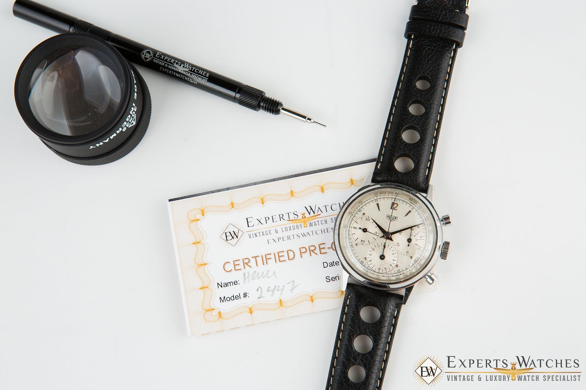 Serviced 1940's Vintage Heuer 2447 Chronograph Valjoux 72 Pre