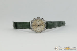 Serviced 1940's Vintage Heuer 345 Big Eye Chronograph Valjoux 71 Pre-Carrera