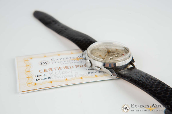 1950 Vintage Kelbert Valjoux 72C Triple Date Calendar Chronograph Serviced Watch
